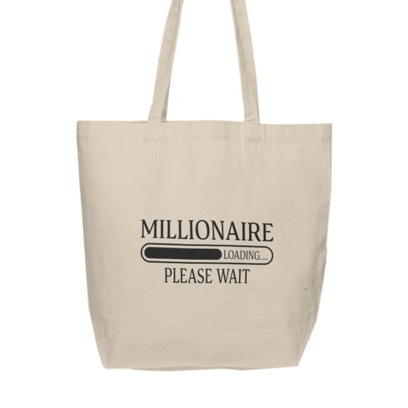 Millionaire Loading Please Wait Custom Tote Bag - Picture 2 of 3